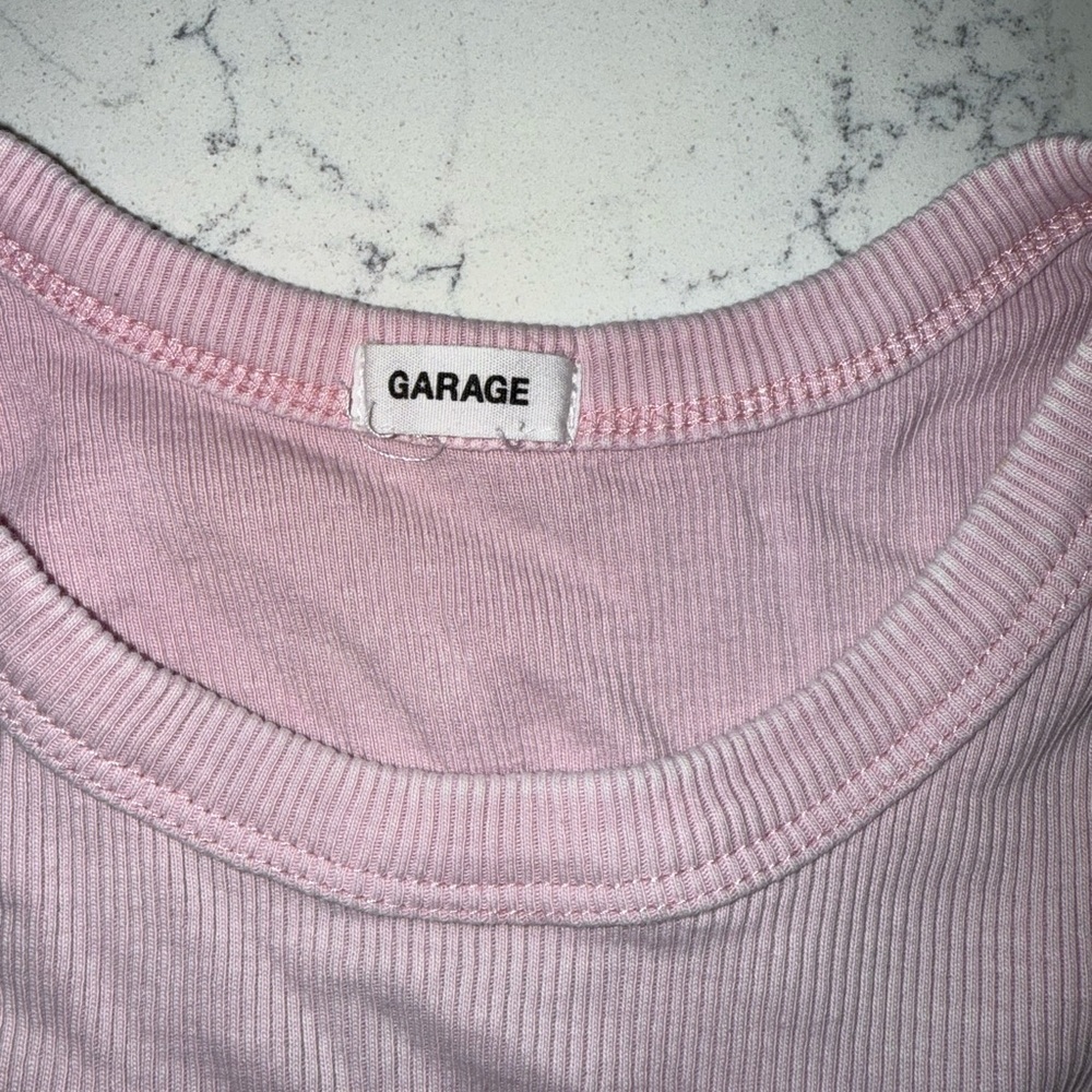 Garage Light Pink Ribbed Tank - Picture 3 of 3